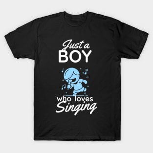 Just a Boy who loves Singing Karaoke Singer Music T-Shirt